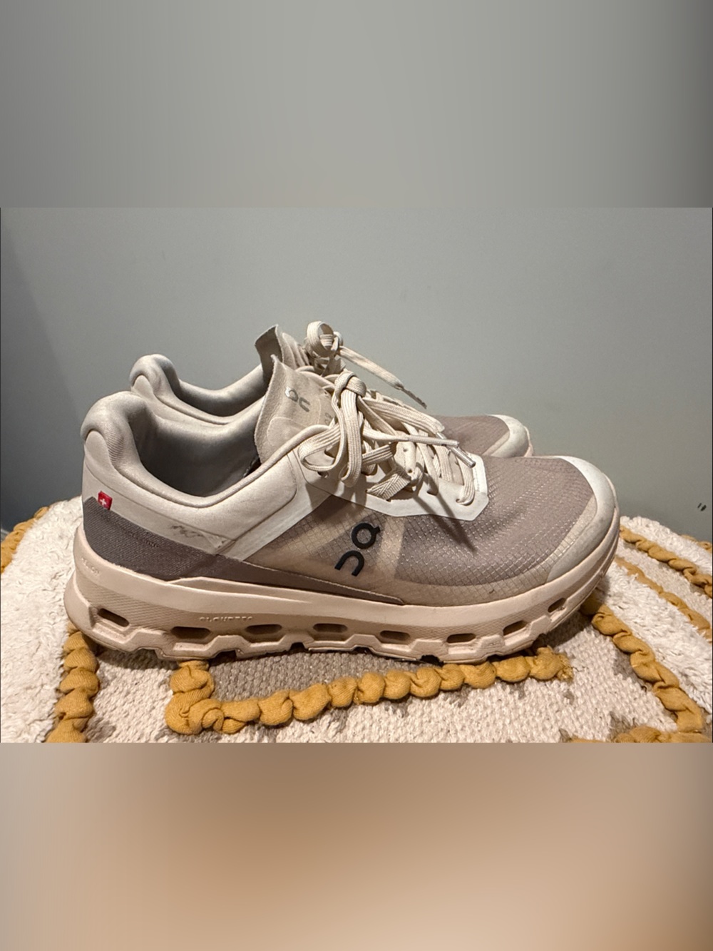 On Running Women's Cloud Stratus Sneakers in Light Gray